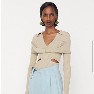 Jacquemus La Montagne cutout knit sweater